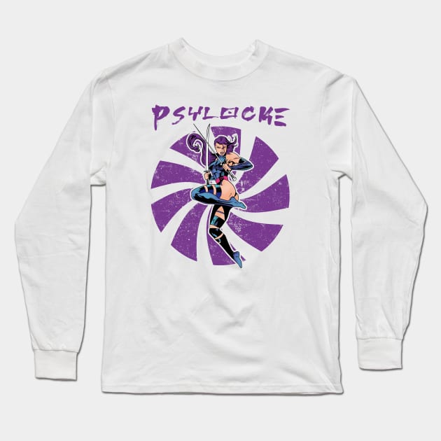 Psylocke Long Sleeve T-Shirt by OniSide